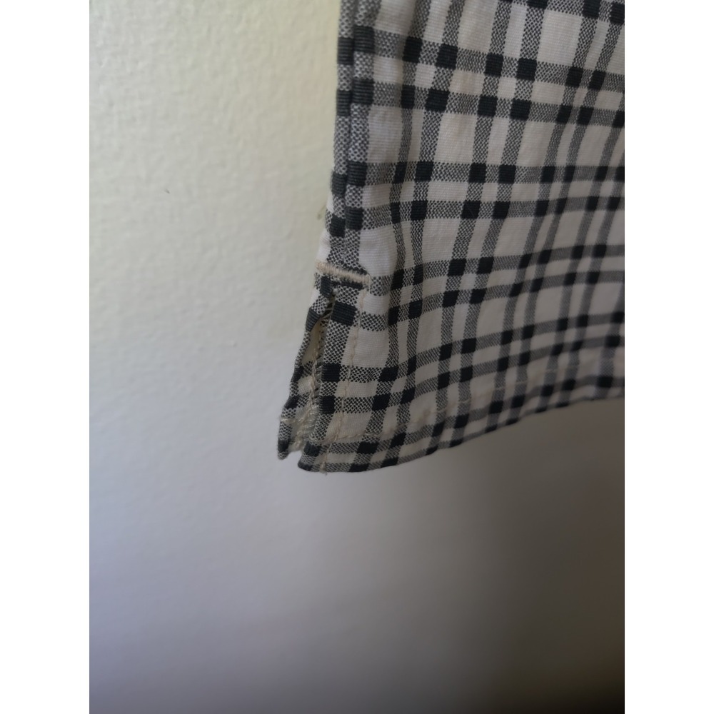 Urban Outitters Women's 10 White & Black Plaid Flat Front Zip Back Skinny Pants - Picture 3 of 7